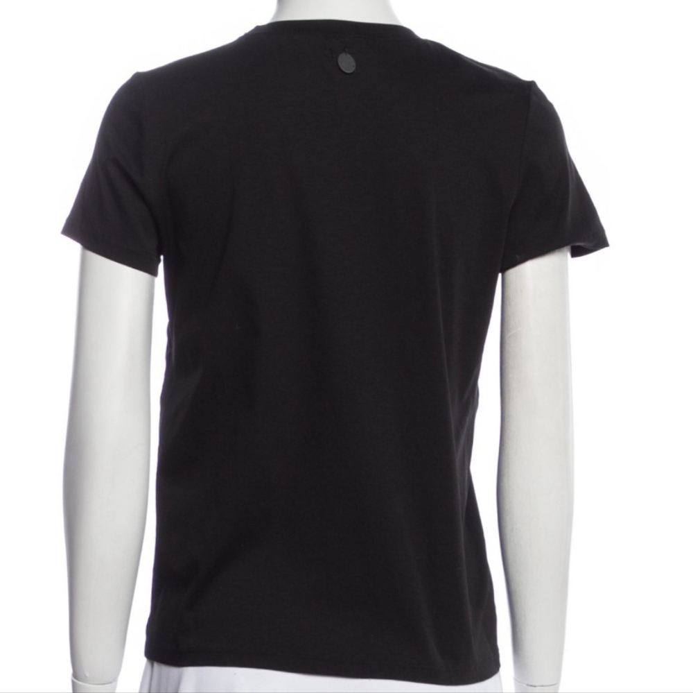 CHANEL Black Tee with White 'Gabrielle Chanel' Logo NEW - Picture 6 of 6
